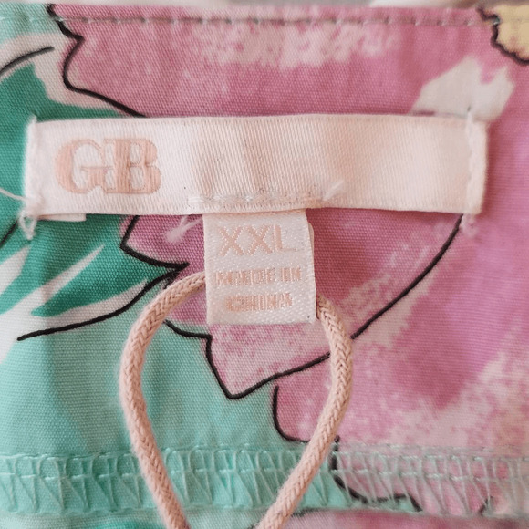 Gianni Bini Mint Green and Pink Floral Mini Skirt Size XXL NWT (3821) - Picture 4 of 7